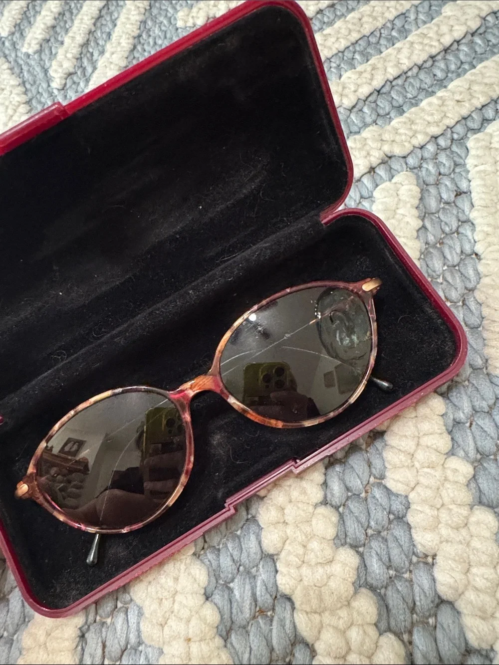 Vintage 90s Made in France Oval Tortoise Eyeglass Frames